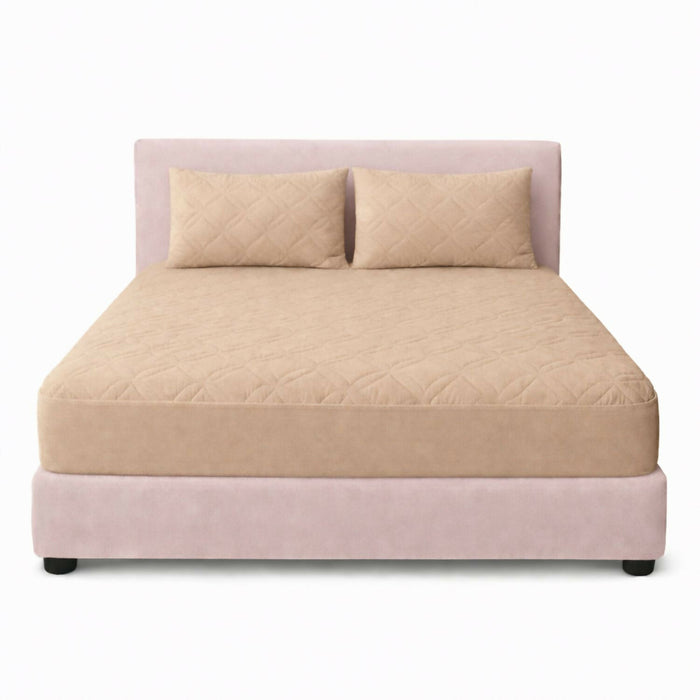 Combo protector colchon doble acolchado 140x190cm