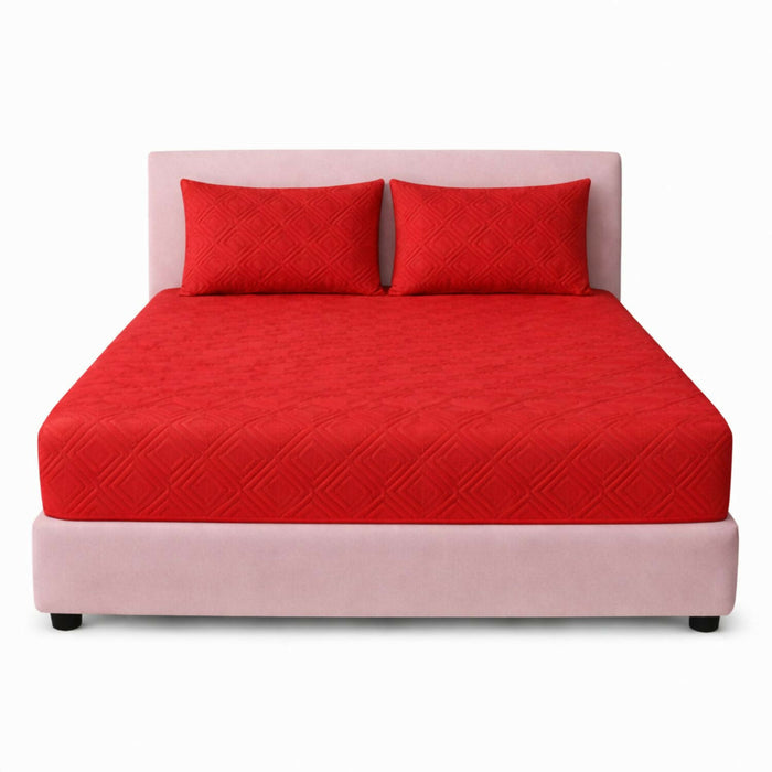 Combo protector colchon king acolchado 200x200cm
