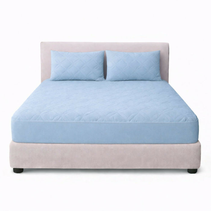 Combo protector colchon semidoble acolchado 120x190cm
