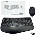 COMBO TECLADO MOUSE INALÁMBRICO ERGONÓMICO RECEPTOR USB WEIB