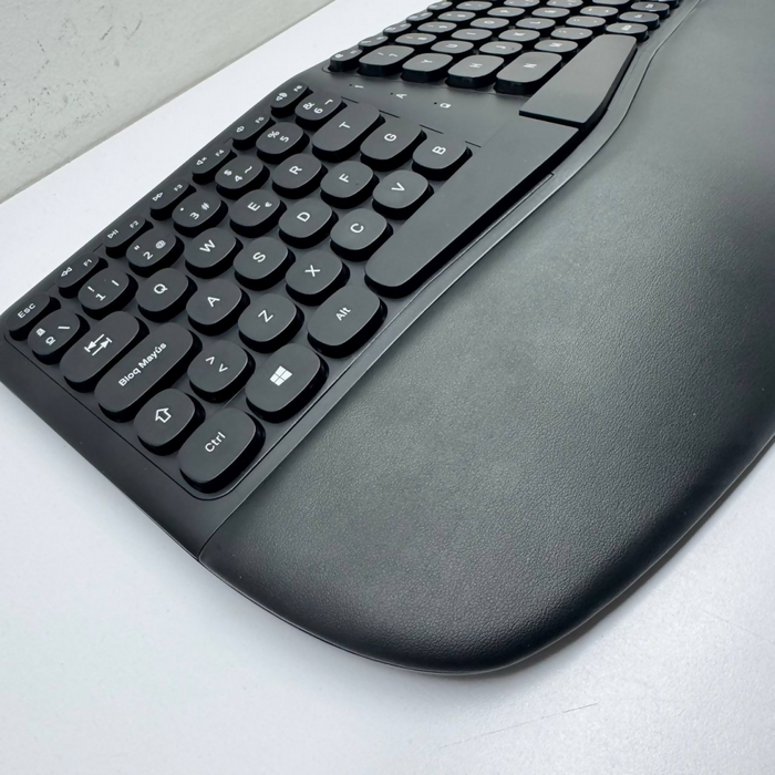 COMBO TECLADO MOUSE INALÁMBRICO ERGONÓMICO RECEPTOR USB WEIB