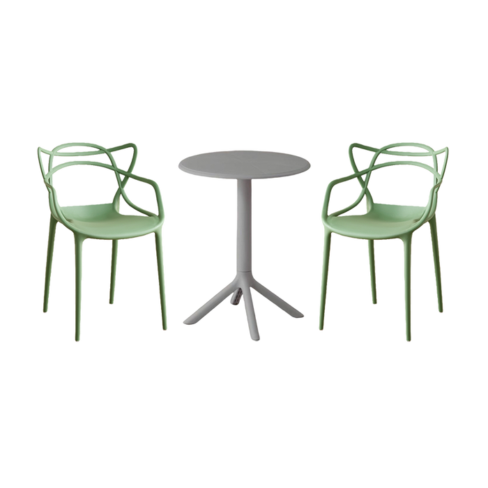 Combo Vivo, Incluye Mesa Redonda y 2 Sillas en Color Verde