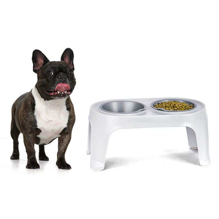 Comedero Alto para Perros Medium Gris Hielo