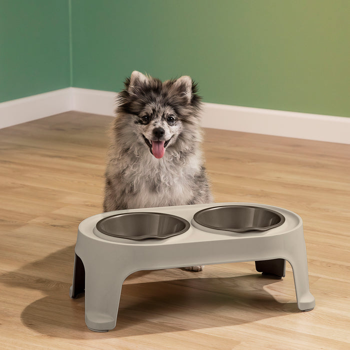 Comedero Alto para Perros Small Taupe