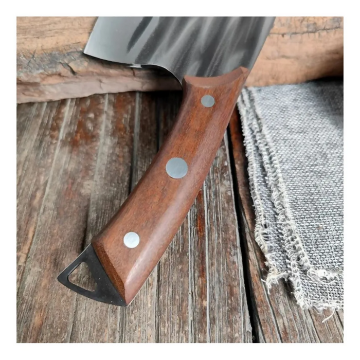 CUCHILLO PROFESIONAL HACHA COCINA ACERO INOXIDABLE JAPONÉS