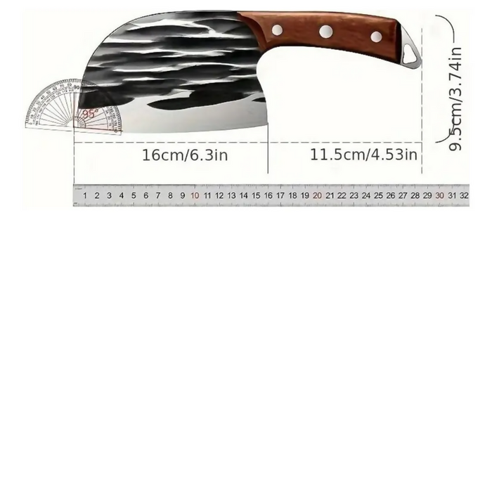 CUCHILLO PROFESIONAL HACHA COCINA ACERO INOXIDABLE JAPONÉS