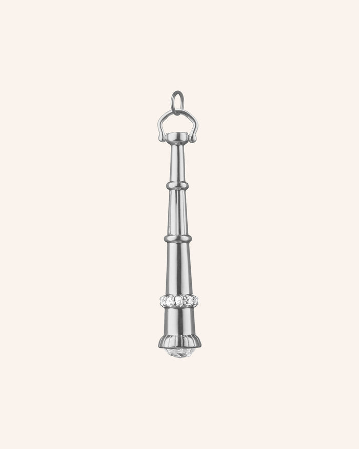 "Curiosity" Telescope Charm with Sapphires