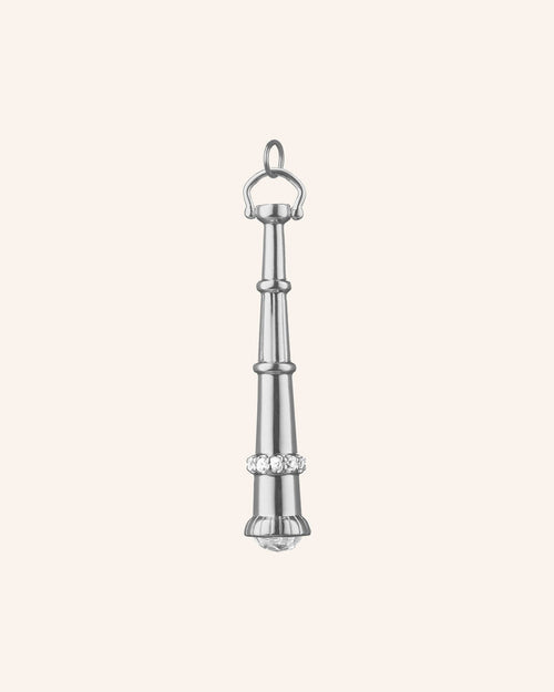 "Curiosity" Telescope Charm with Sapphires