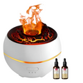 DIFUSOR AROMÁTICO VOLCÁN EFECTO LAVA FUEGO HUMIDIFICADOR MADERA
