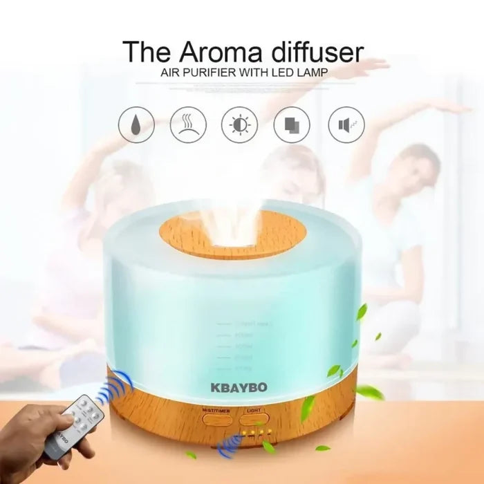 DIFUSOR DE AROMAS PURIFICADOR DE AMBIENTE + CONTROL REMOTO
