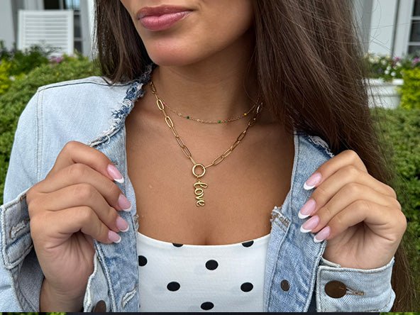 Elegant Love Word Pendant | LINK, design your own