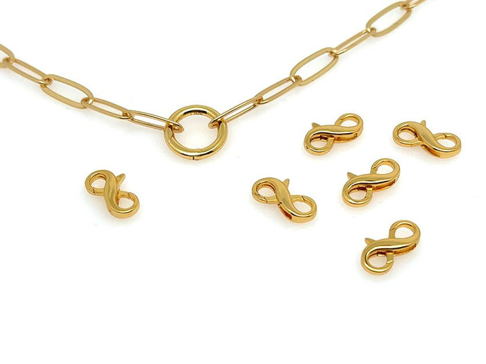 Elegant Paperclip Infinity Clasp Set | GOLD | LINK, design your own