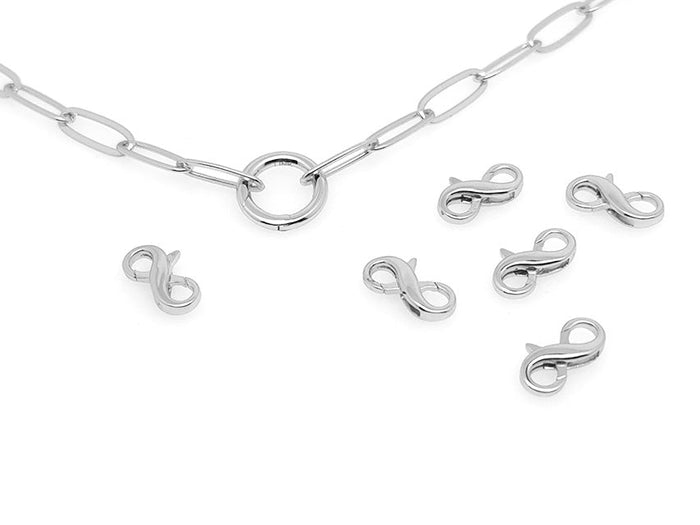 Elegant Paperclip Infinity Clasp Set | SILVER | LINK, design your own