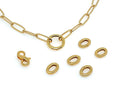 Elegant Paperclip Tiny Push - In Oval Clasp Set | GOLD | LINK, design your own