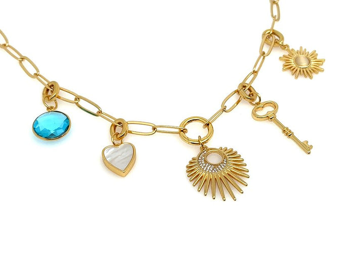 Elegant Paperclip Tiny Push - In Oval Clasp Set | GOLD | LINK, design your own