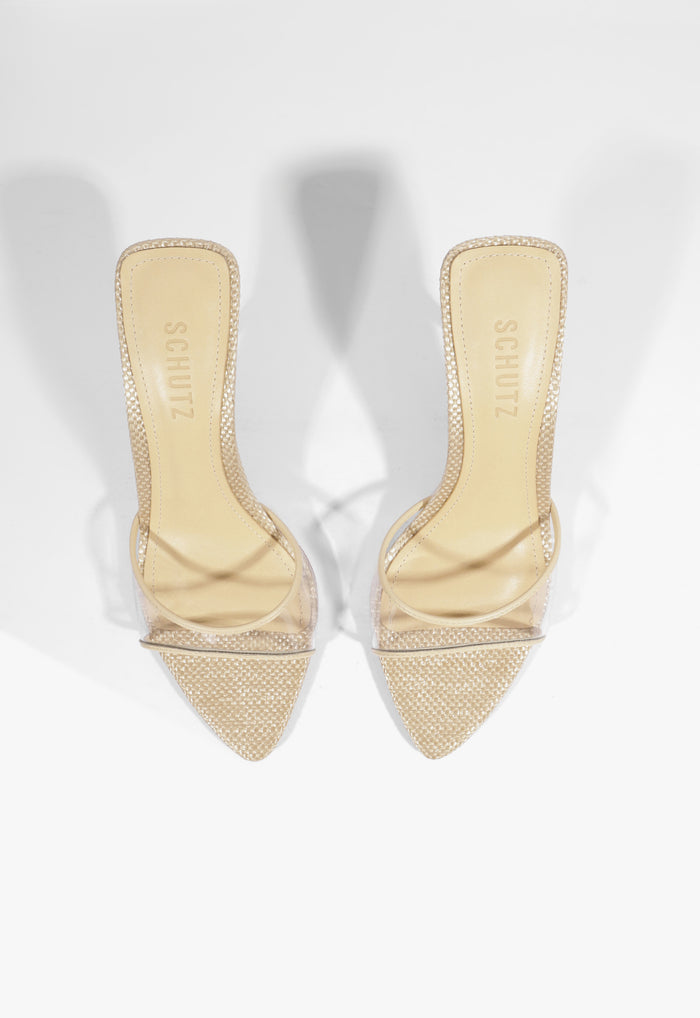 Elodie Vinyl Raffia Sandal - Schutz Shoes