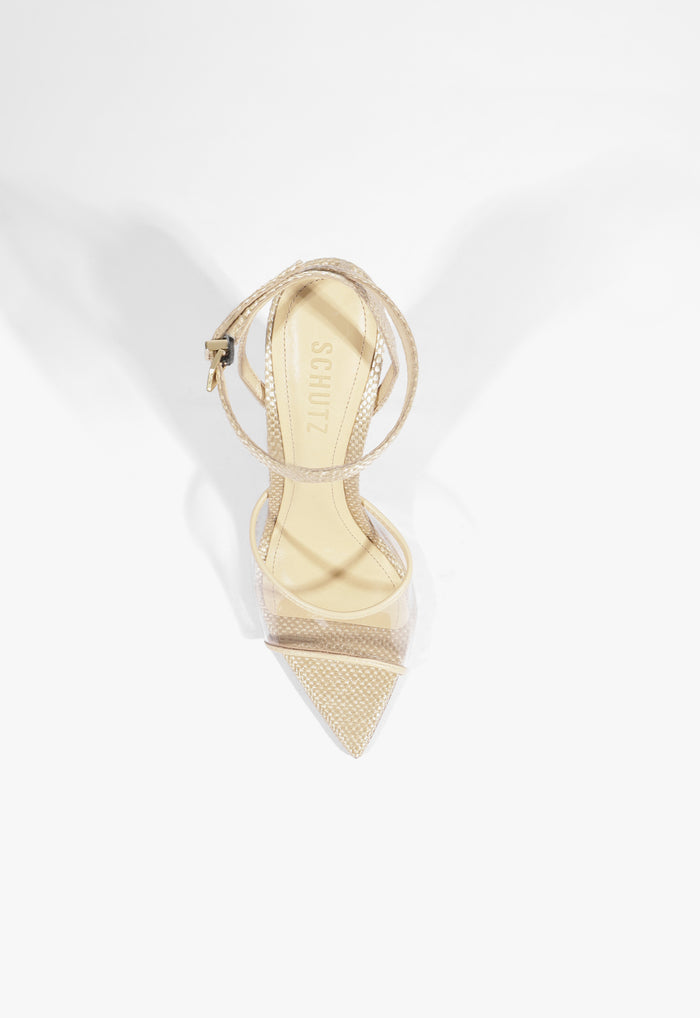 Elodie Vinyl Raffia Wedge Sandal - Schutz Shoes