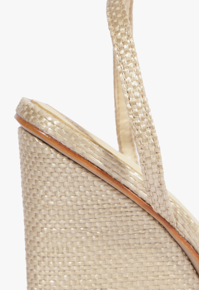Elodie Vinyl Raffia Wedge Sandal - Schutz Shoes