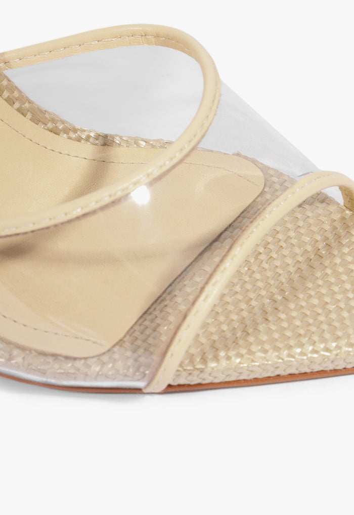 Elodie Vinyl Raffia Wedge Sandal - Schutz Shoes