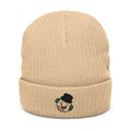Embroidered Snowman Ribbed Knit Beanie – Cozy Winter Hat
