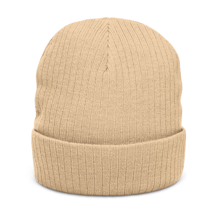 Embroidered Snowman Ribbed Knit Beanie – Cozy Winter Hat
