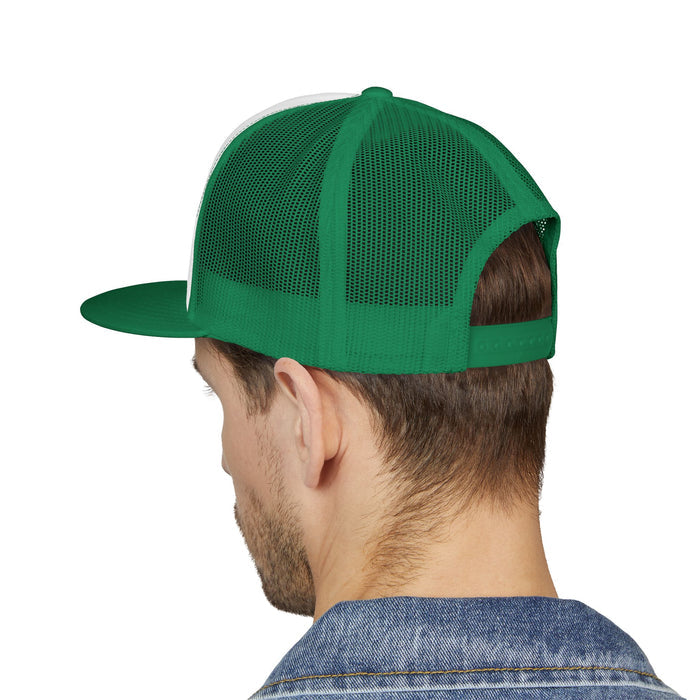 Embroidered Snowman Trucker Cap — Festive Winter Hat