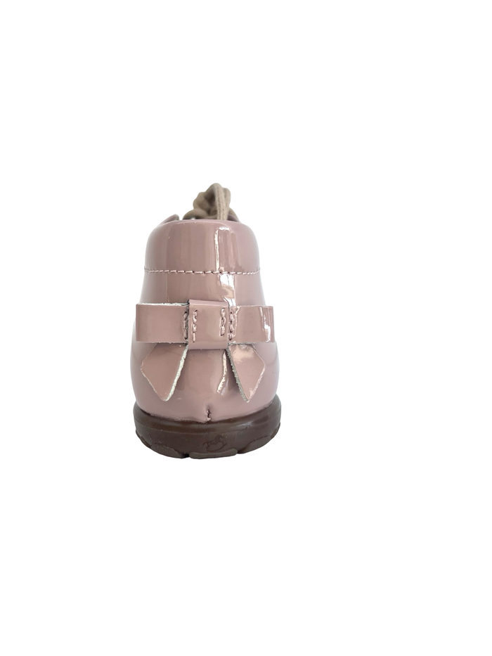 Emel Dusty Pink Baby Shoe with Bow Accent