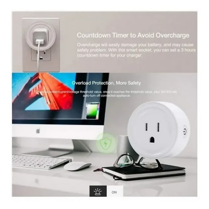 ENCHUFE INTELIGENTE TECNOHOGARJS ALEXA TUYA WIFI BLANCO ASISTENTE VIRTUAL