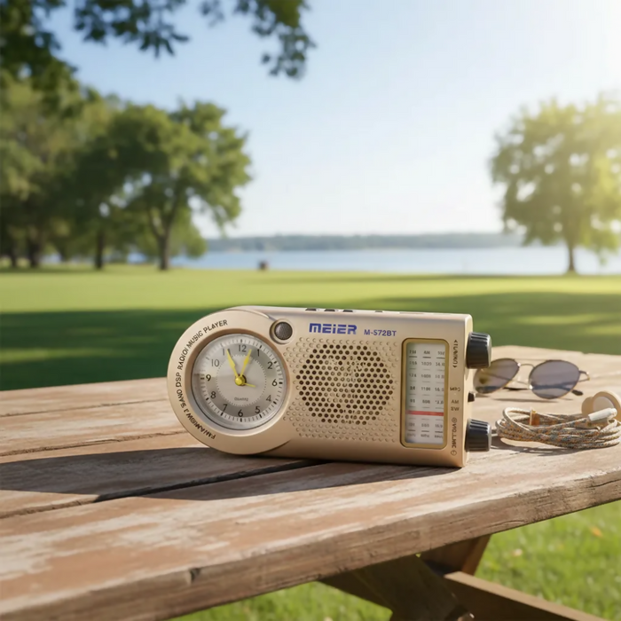 ENERGY PLUS RADIO 100701 AM FM LARGO ALCANCE CON BLUETOOTH BEIGE METÁLICO