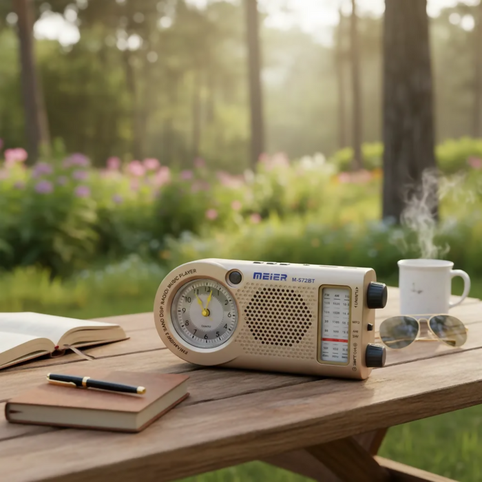 ENERGY PLUS RADIO 100701 AM FM LARGO ALCANCE CON BLUETOOTH BEIGE METÁLICO