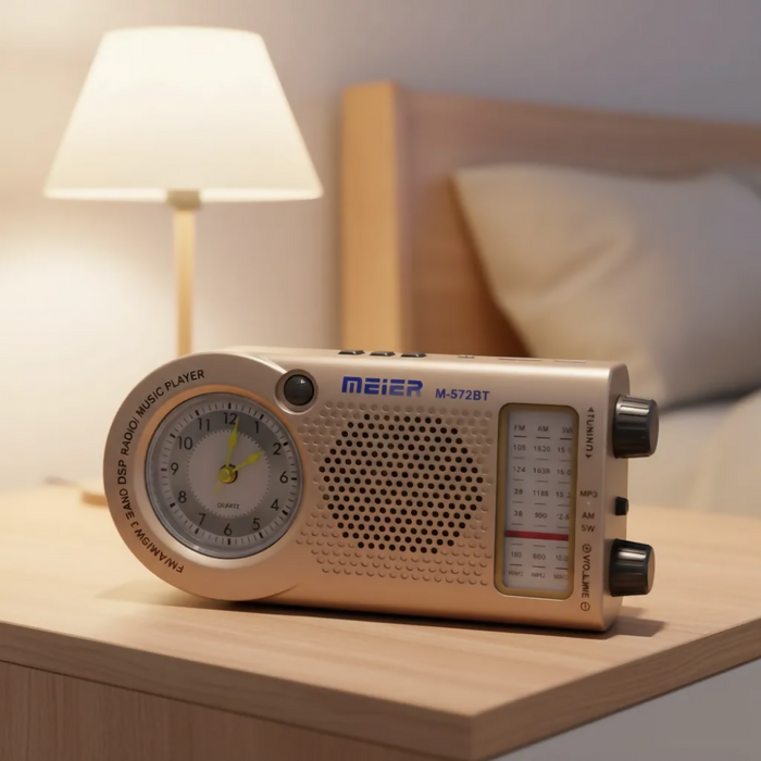ENERGY PLUS RADIO 100701 AM FM LARGO ALCANCE CON BLUETOOTH BEIGE METÁLICO