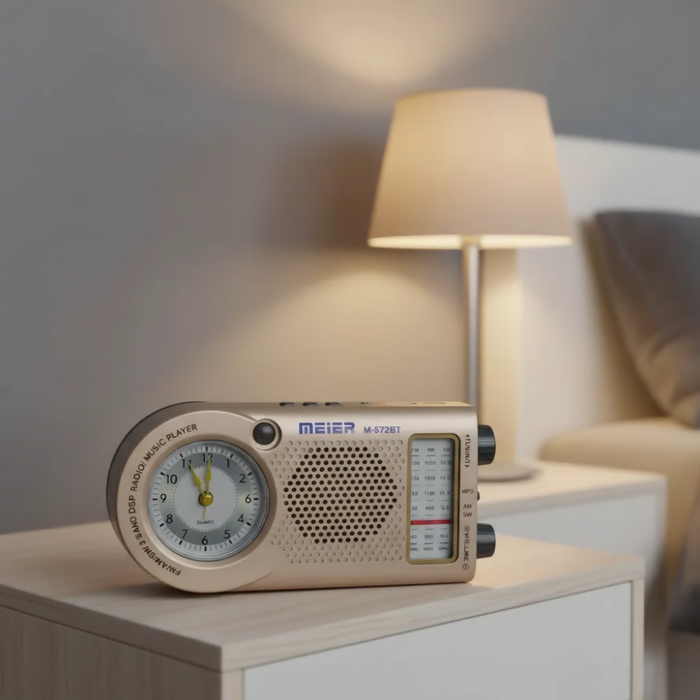ENERGY PLUS RADIO 100701 AM FM LARGO ALCANCE CON BLUETOOTH BEIGE METÁLICO