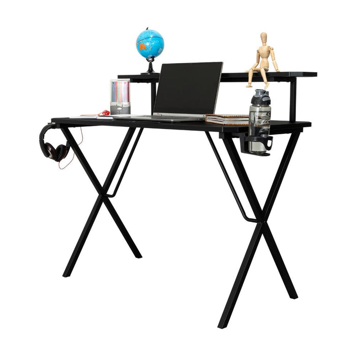 ESCRITORIO GAMER BLANCK, WENGUE, EN TABLERO 18MM