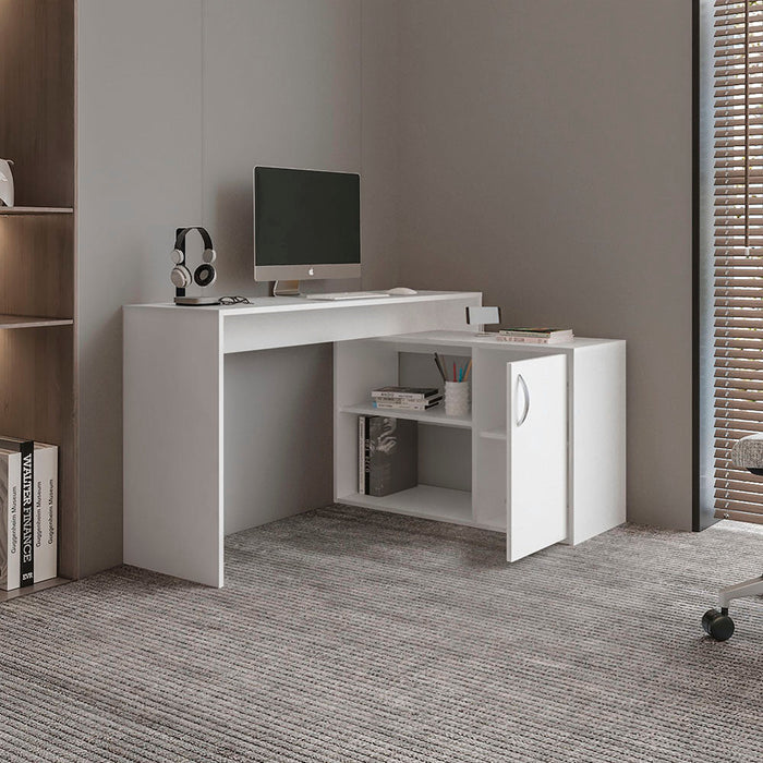 ESCRITORIO MAFE, BLANCO DUQUEZA, CON AMPLIO ESPACIO DE TRABAJO