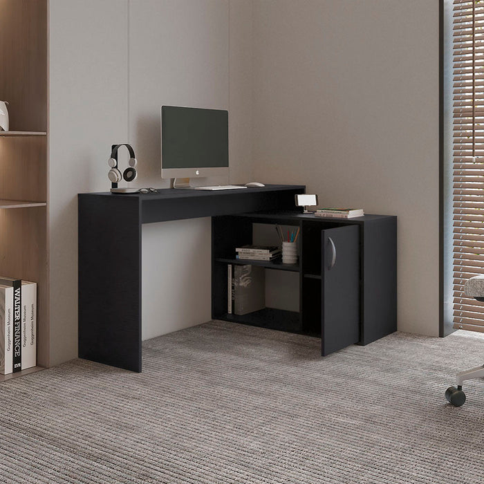 ESCRITORIO MAFE, WENGUE, CON AMPLIO ESPACIO DE TRABAJO