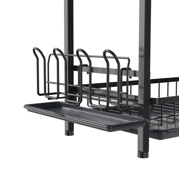 Escurridor De Platos Clarity, Negro, Metalico de 2 niveles