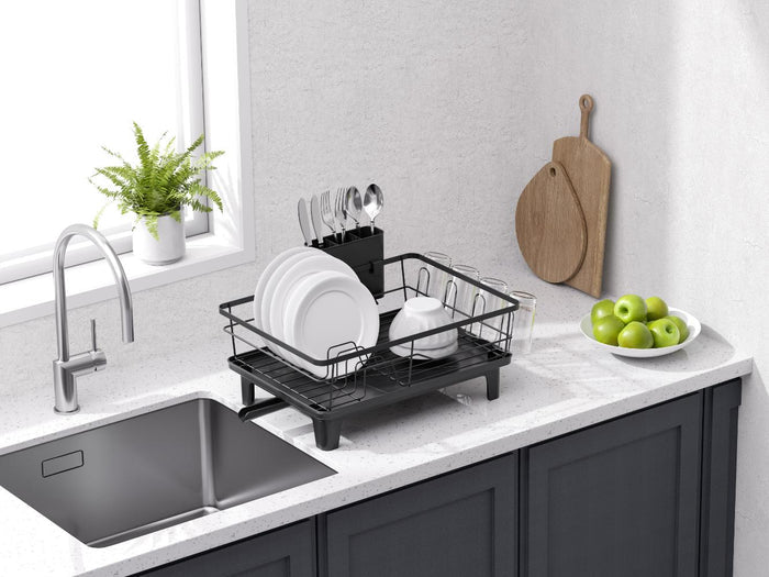 Escurridor De Platos Drip, Negro, Metalico