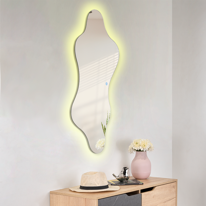 Espejo Irregular Dominic, Diseño Moderno + LED