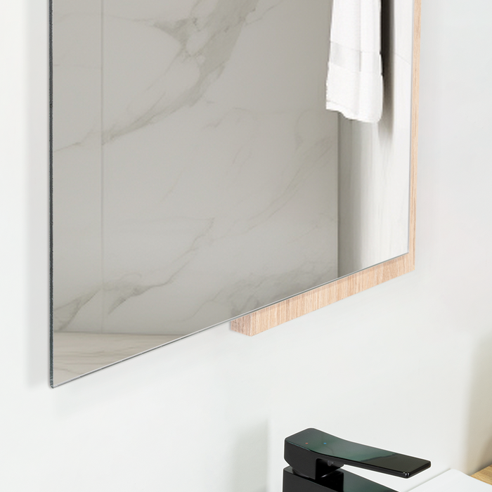 ESPEJO RECTANGULAR ALESKA, COLOR MADERA CLARA