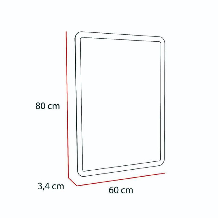 ESPEJO RECTANGULAR AREZZO, CON DISEÑO EN SANDBLASTING Y LUZ LED