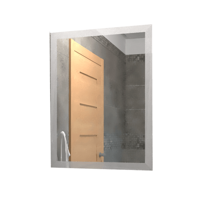 ESPEJO RECTANGULAR CATANIA, GRIS, CON DISEÑO EN SANDBLASTING
