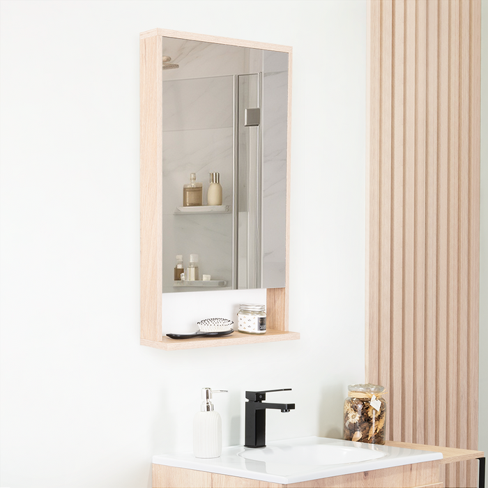 Espejo Rectangular Dakar,  Color Madera Clara