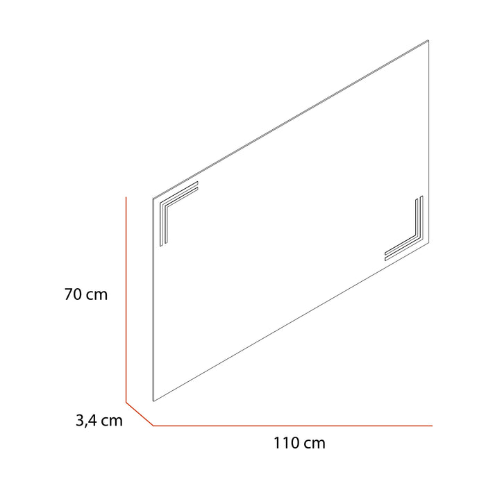 Espejo Rectangular Iberia, con Luz Led
