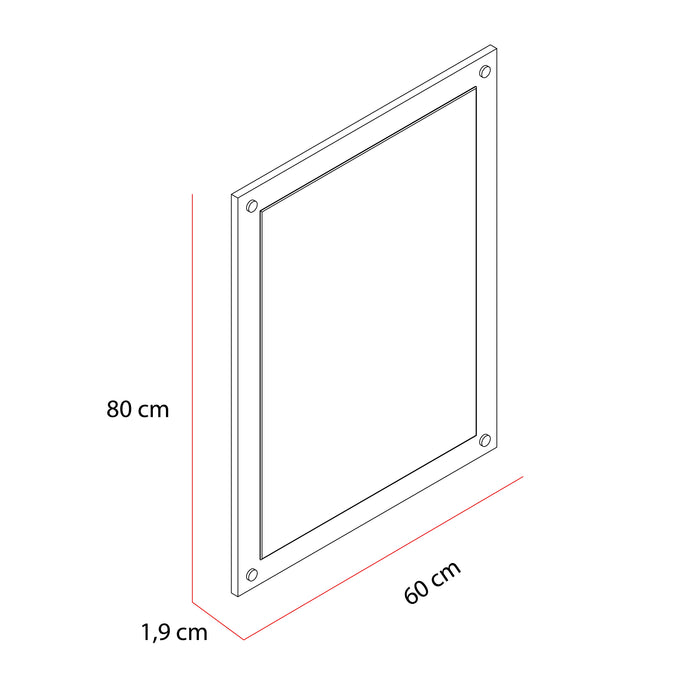 Espejo Rectangular Lille, Madera Clara