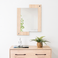 ESPEJO RECTANGULAR PADUK, COLOR MADERA CLARA