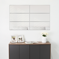 ESPEJO RECTANGULAR SIENA, GRIS, INCLUYE 6 PIEZAS