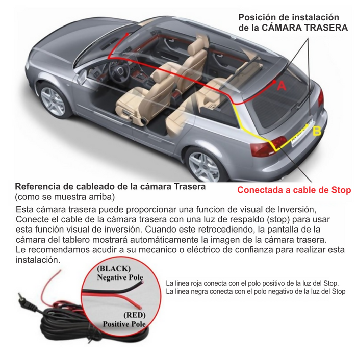 ESPEJO RETROVISOR CON CÁMARA FULL HD + CÁMARA TRASERA