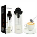 ESPUMADOR BATIDOR PARA LECHE CON VASO DE VIDRIO 450ML