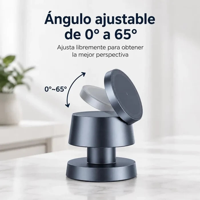 ESTACIÓN DE CARGA MAGNÉTICA INALÁMBRICA PREMIUM 4 EN 1 CON LÁMPARA LED Y MAGSAFE