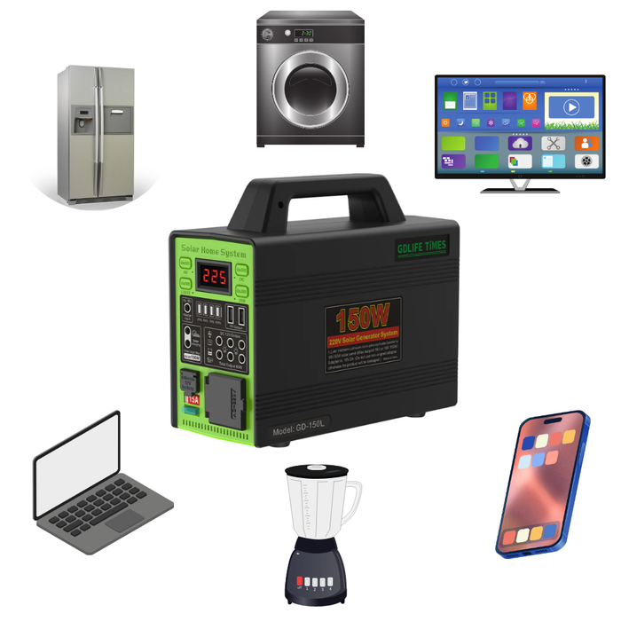 ESTACIÓN DE CARGA PORTÁTIL MULTICONEXIÓN BLUETOOTH 50000MAH GD-150